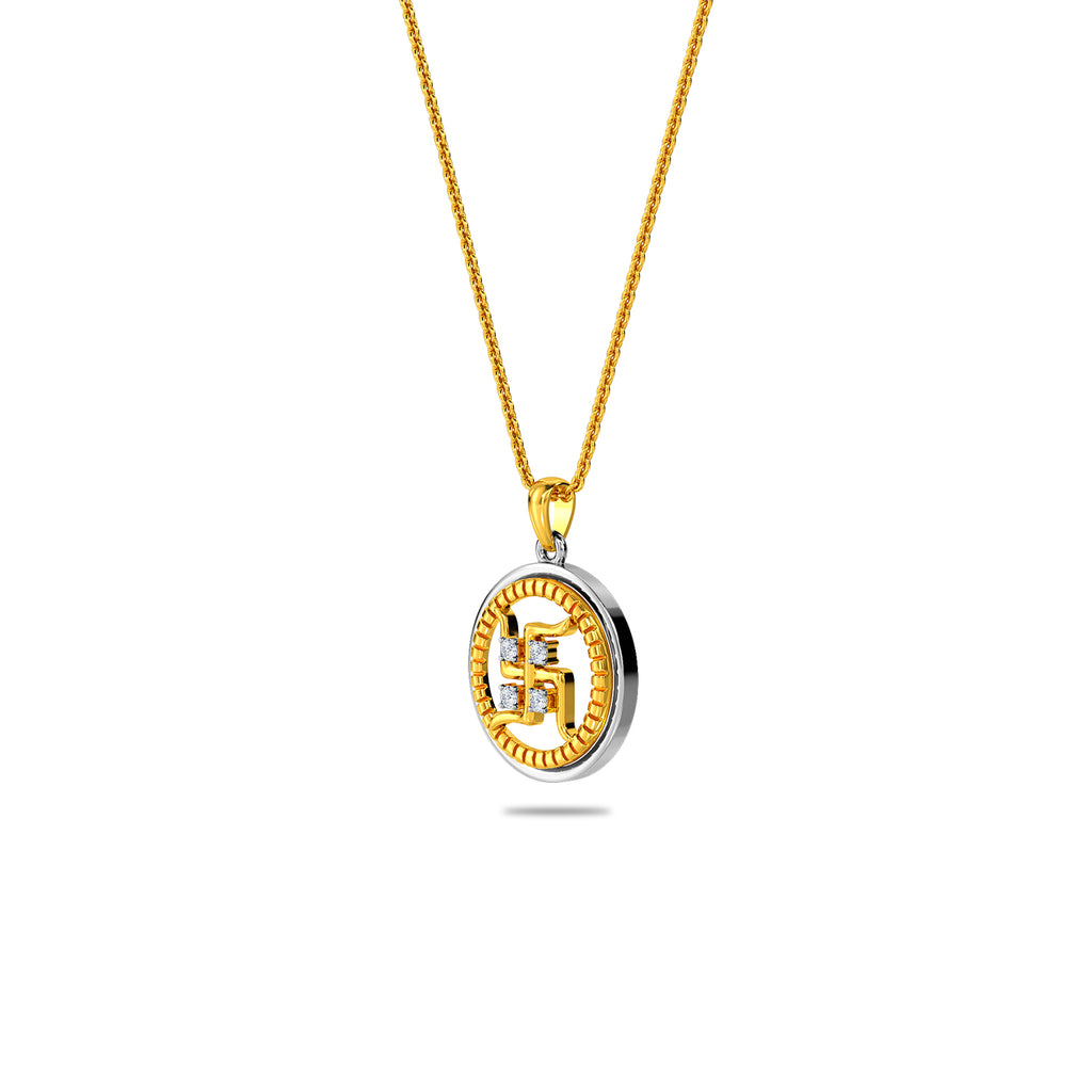 Swastik Gold Pendant