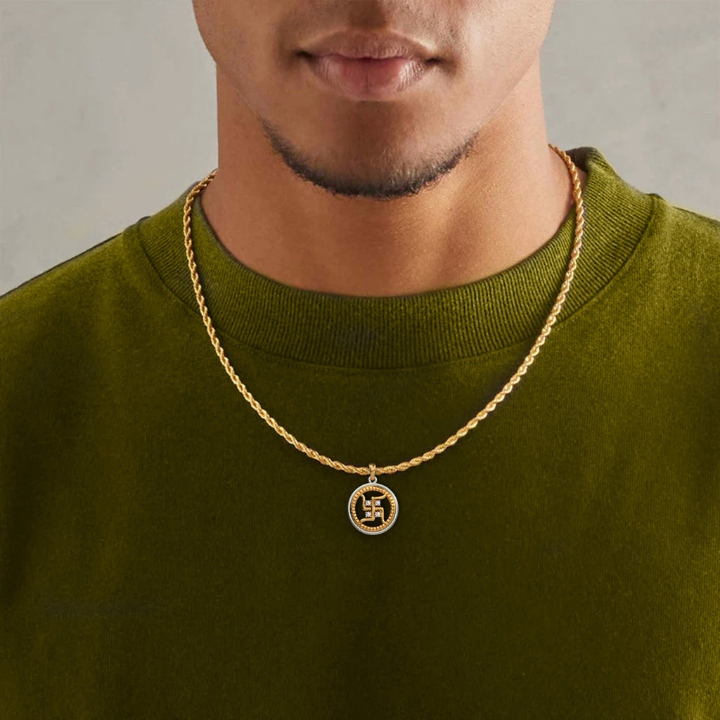 Swastik Gold Pendant