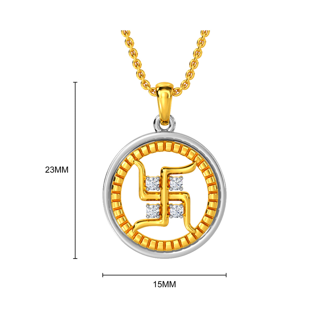 Swastik Gold Pendant