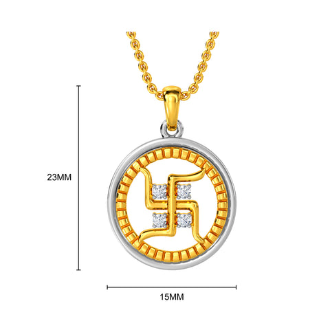 Swastik Gold Pendant