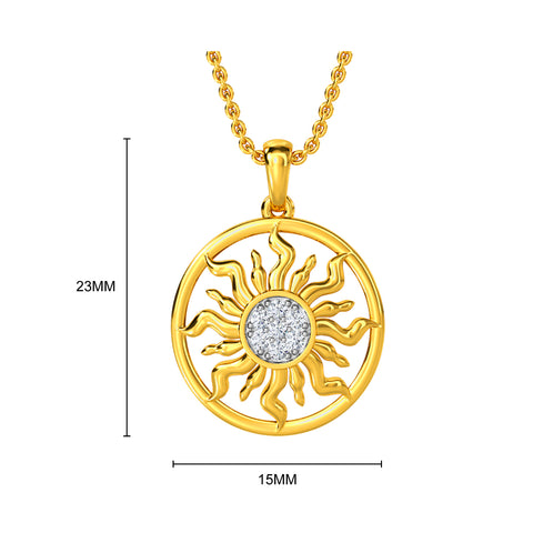 Sun Diamond Pendant