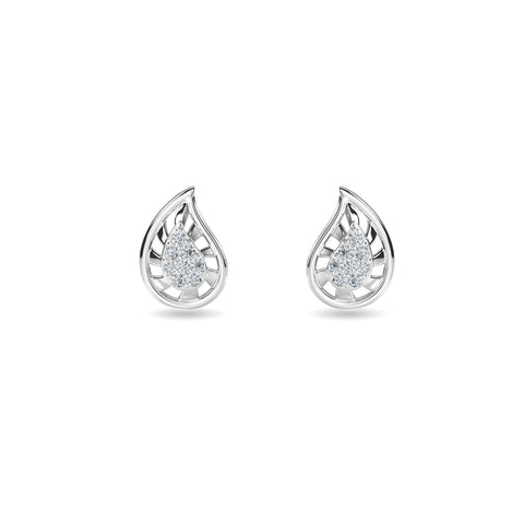 Paisley Cluster Diamond Earring