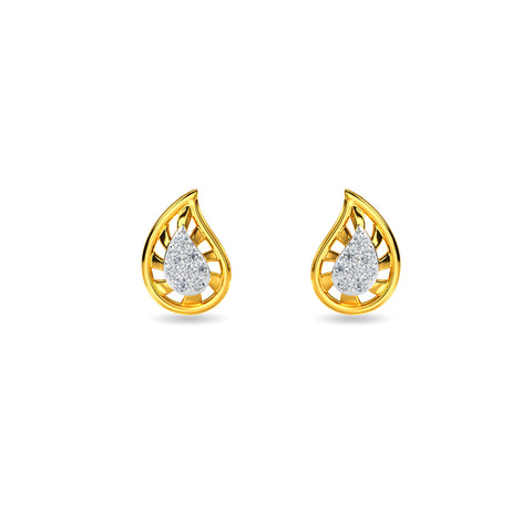 Paisley Cluster Diamond Earring