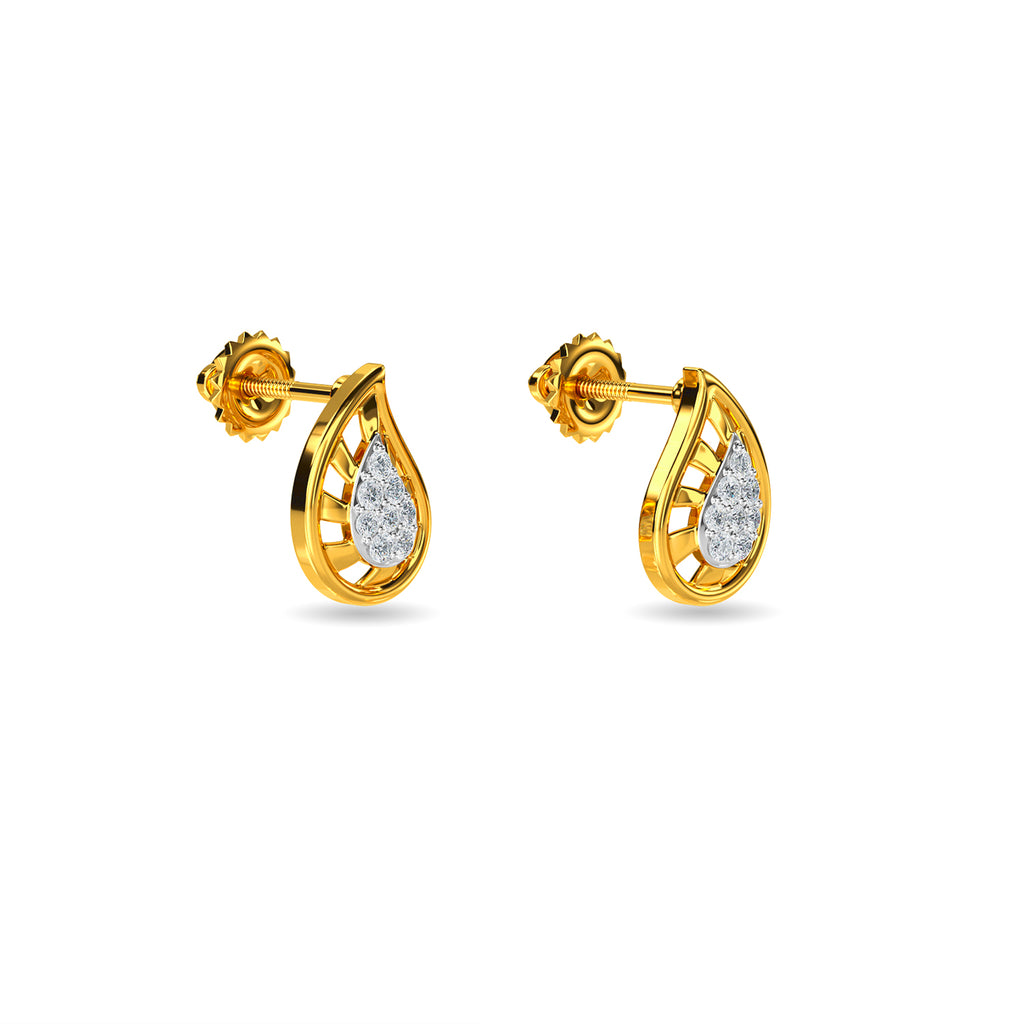 Paisley Cluster Diamond Earring