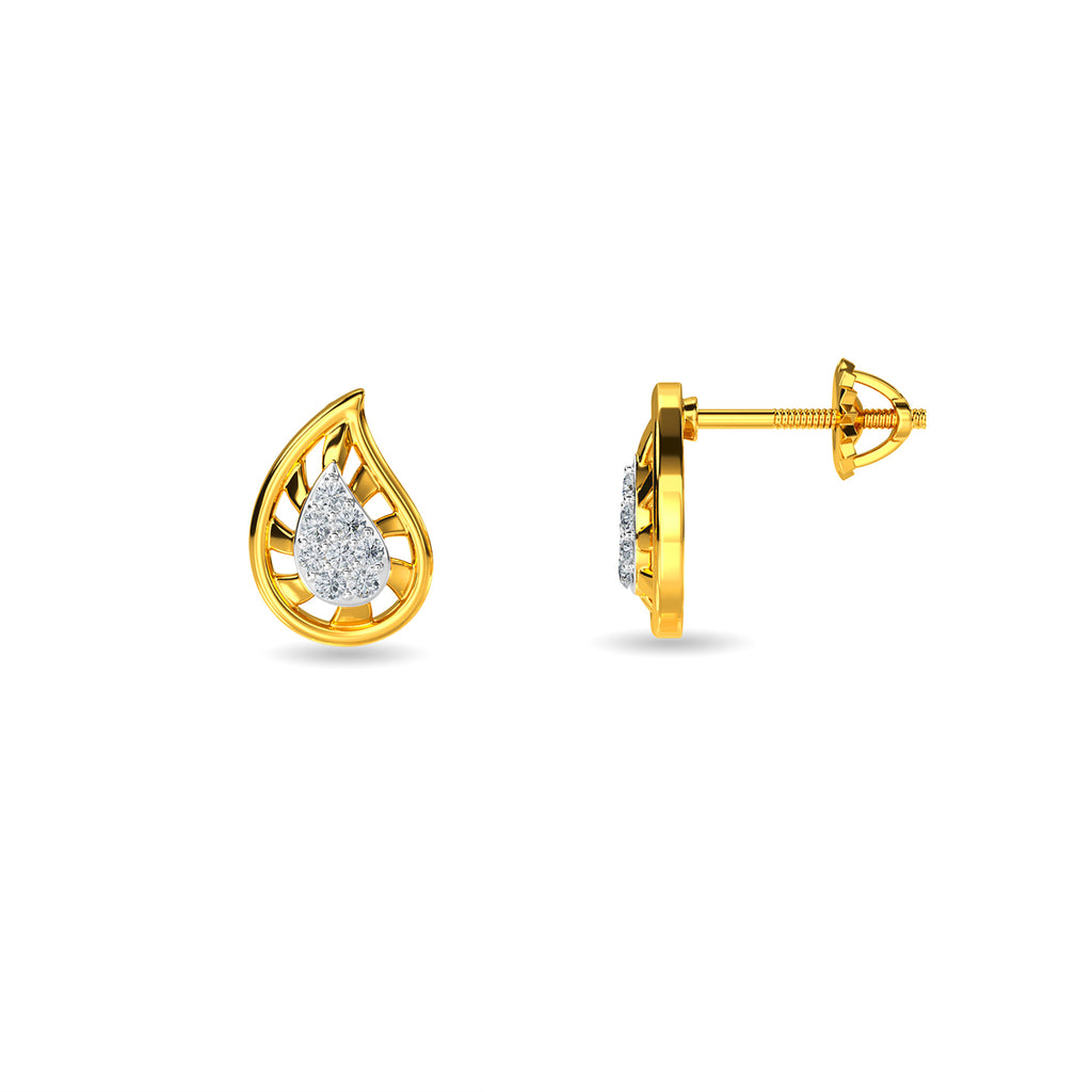 Paisley Cluster Diamond Earring