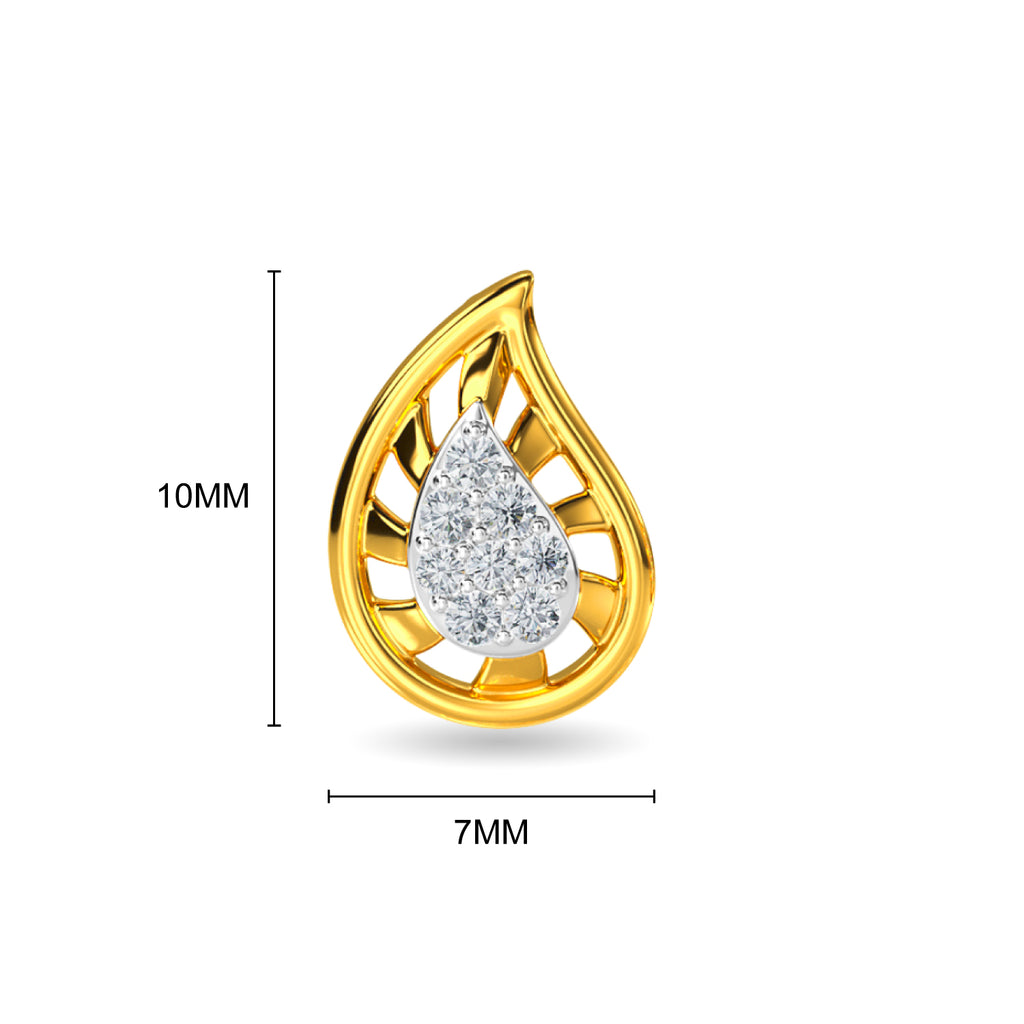 Paisley Cluster Diamond Earring