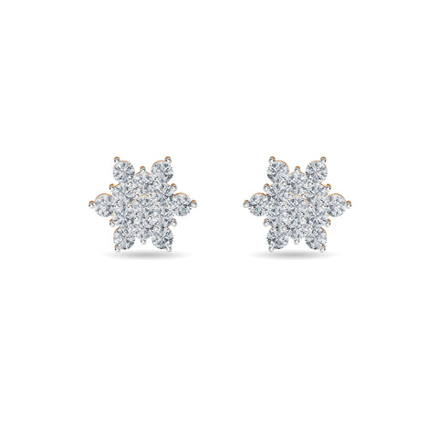 Luminous Cluster Diamond Earring