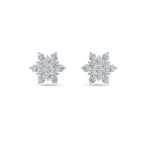 Luminous Cluster Diamond Earring