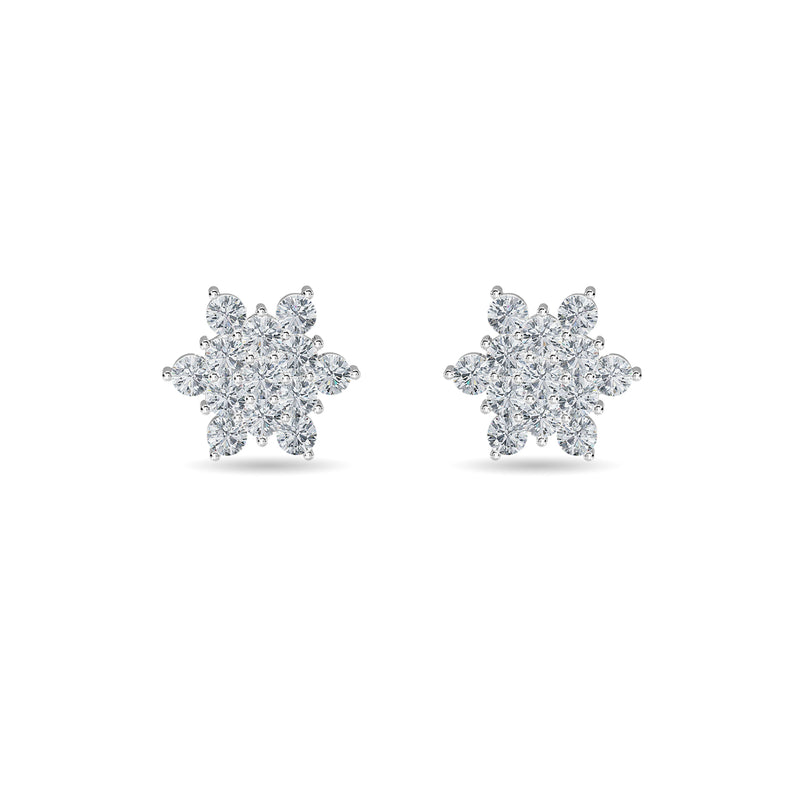 Luminous Cluster Diamond Earring