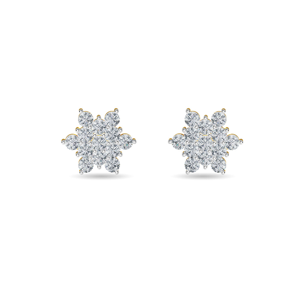 Luminous Cluster Diamond Earring