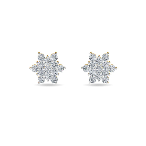 Luminous Cluster Diamond Earring