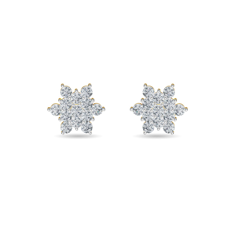 Luminous Cluster Diamond Earring