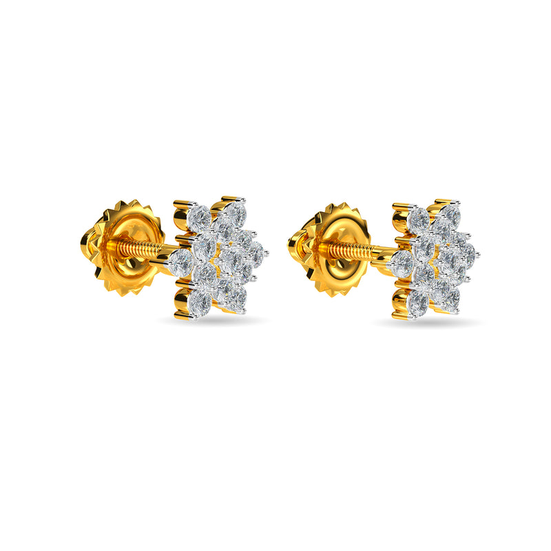 Luminous Cluster Diamond Earring