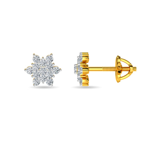 Luminous Cluster Diamond Earring