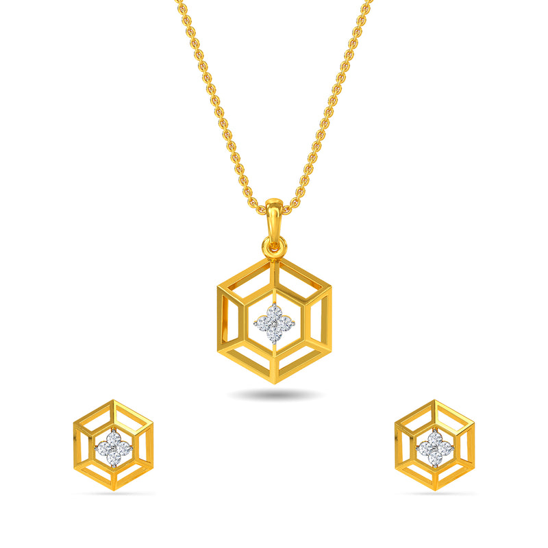 Luisa Diamond Pendant Set