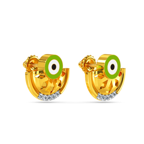 Elnara Evil Eye Diamond Earring