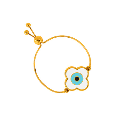 Emel Evil Eye Adjustable Gold Ring