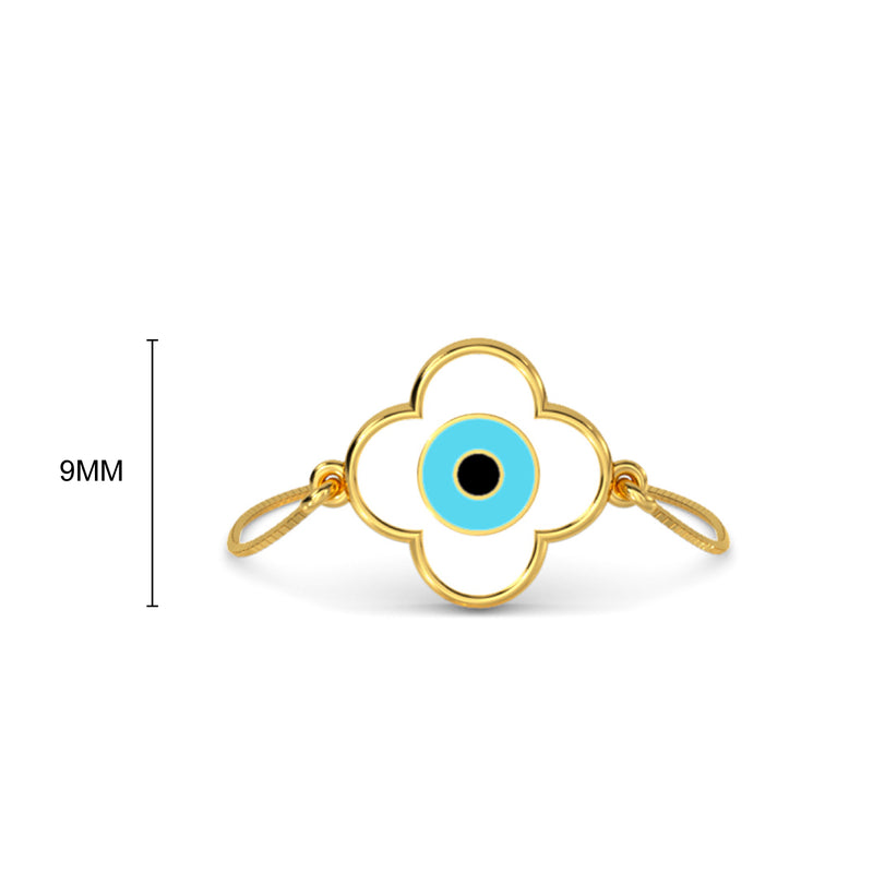 Emel Evil Eye Adjustable Gold Ring