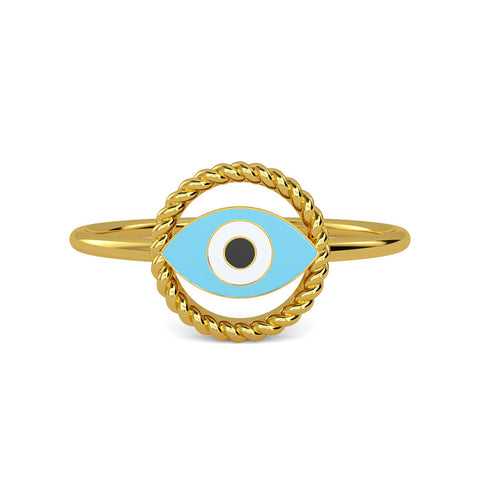 Emine Evil Eye Gold Ring