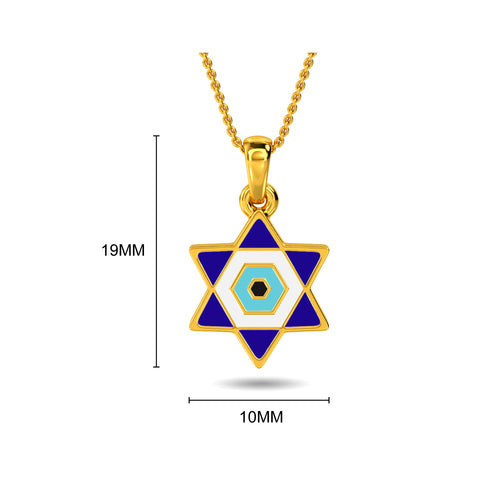 Gyula Evil Eye Gold Pendant
