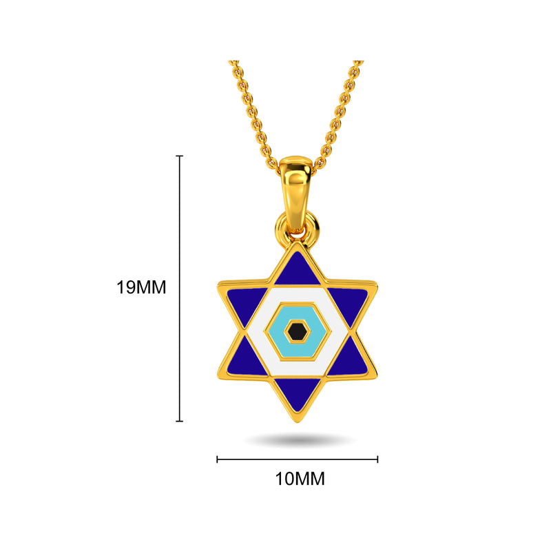 Gyula Evil Eye Gold Pendant