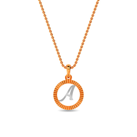Initial A Gold Pendant