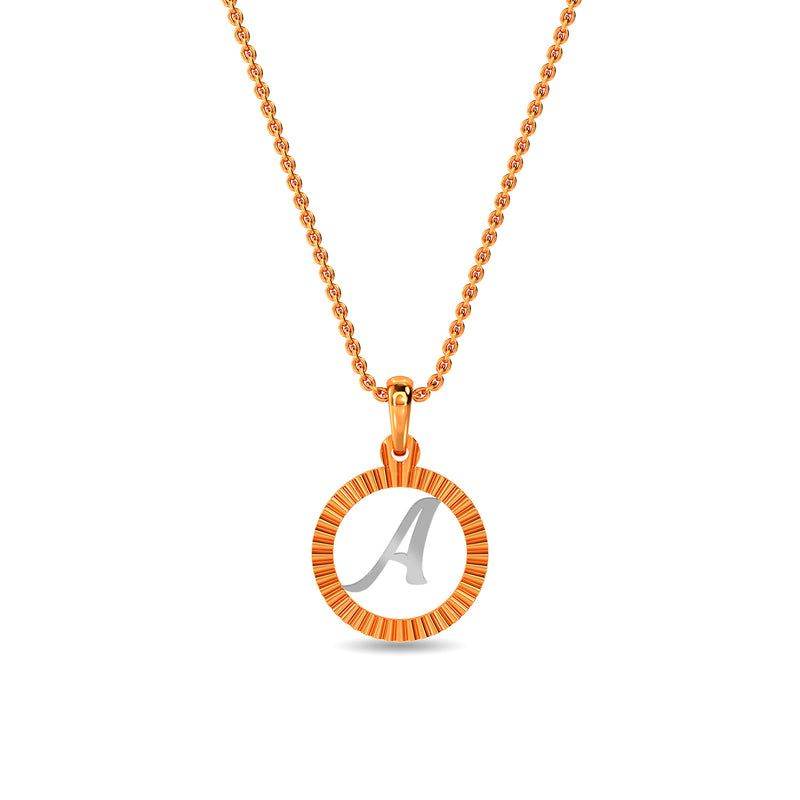 Initial A Gold Pendant