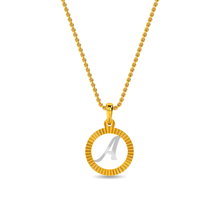 Initial A Gold Pendant