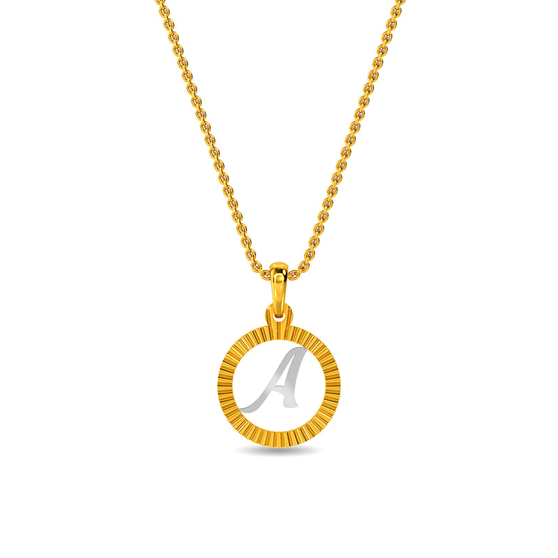 Initial A Gold Pendant