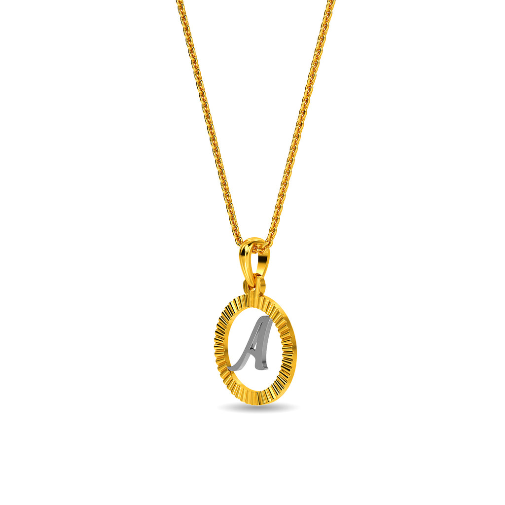 Initial A Gold Pendant
