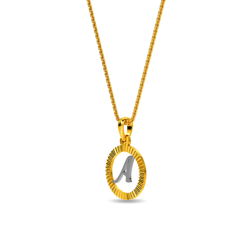 Initial A Gold Pendant
