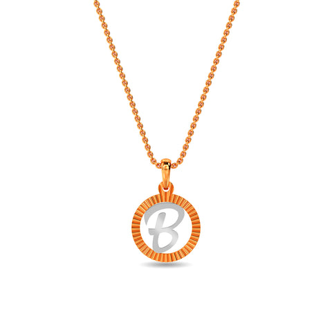 Initial B Gold Pendant