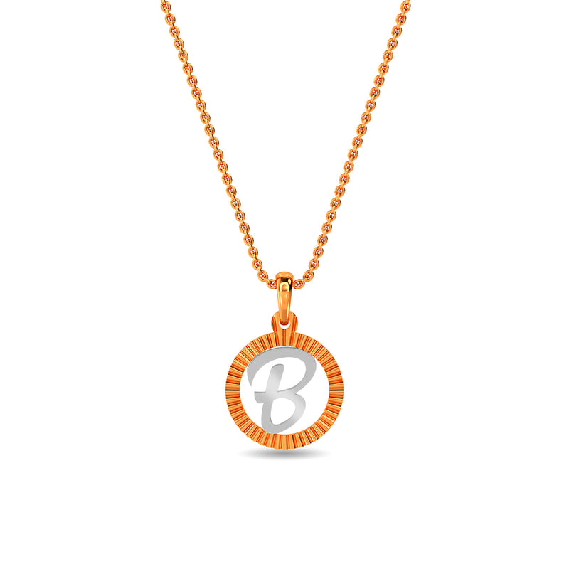 Initial B Gold Pendant