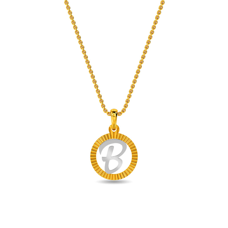 Initial B Gold Pendant