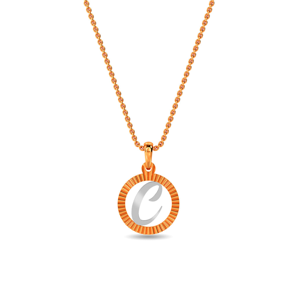 Initial C Gold Pendant