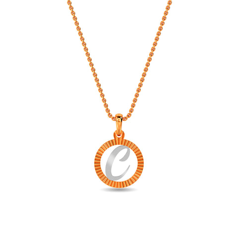 Initial C Gold Pendant