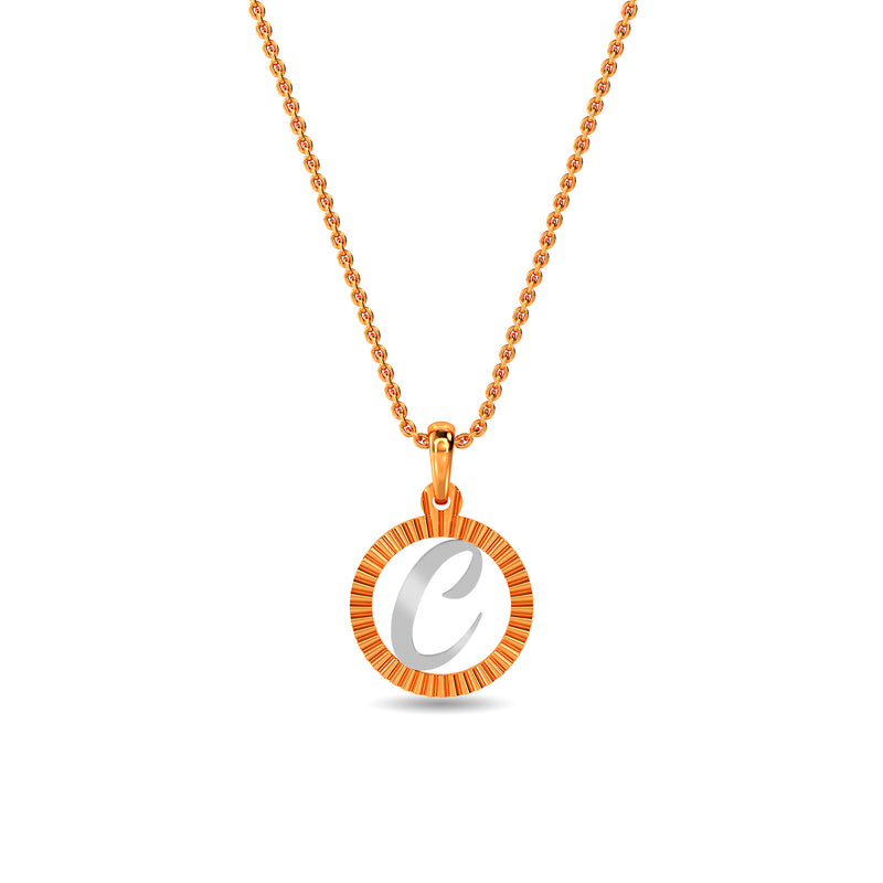 Initial C Gold Pendant