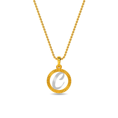 Initial C Gold Pendant