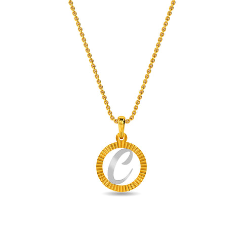 Initial C Gold Pendant