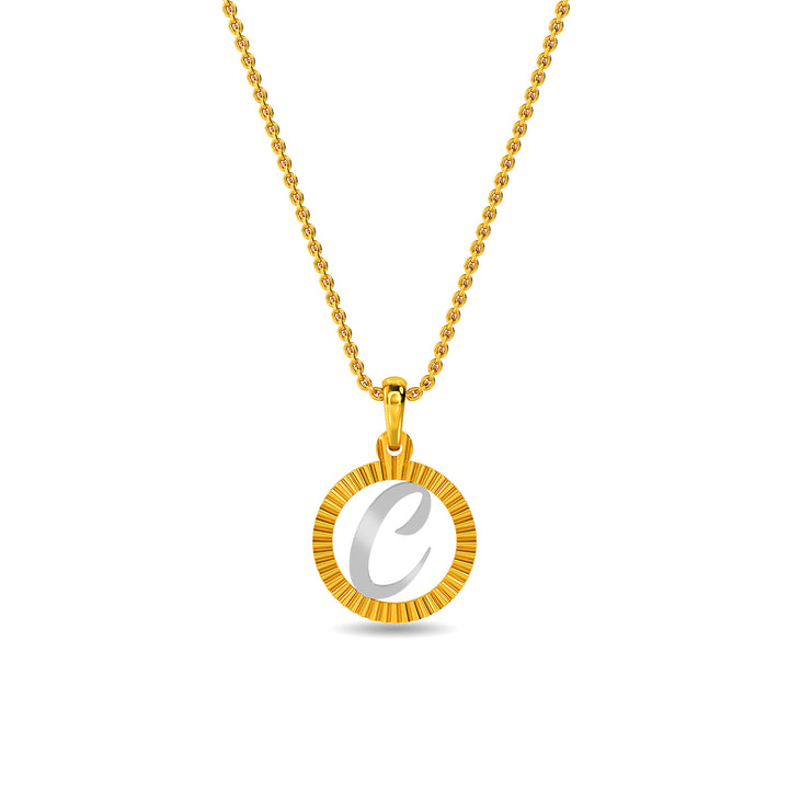 Initial C Gold Pendant