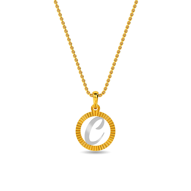 Initial C Gold Pendant