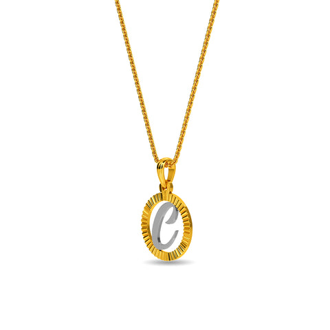 Initial C Gold Pendant