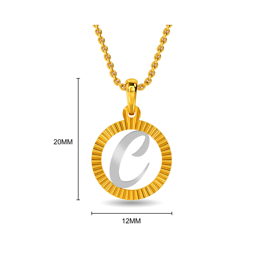 Initial C Gold Pendant