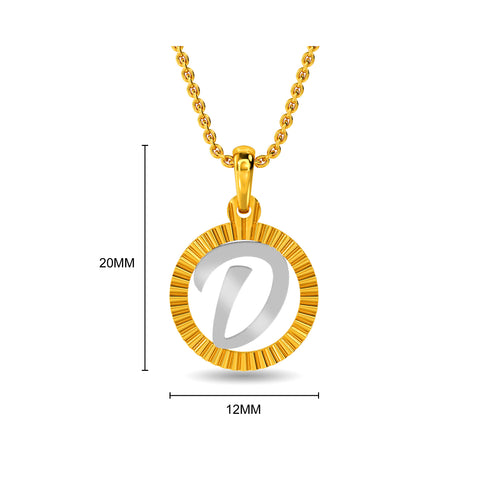 Initial D Gold Pendant