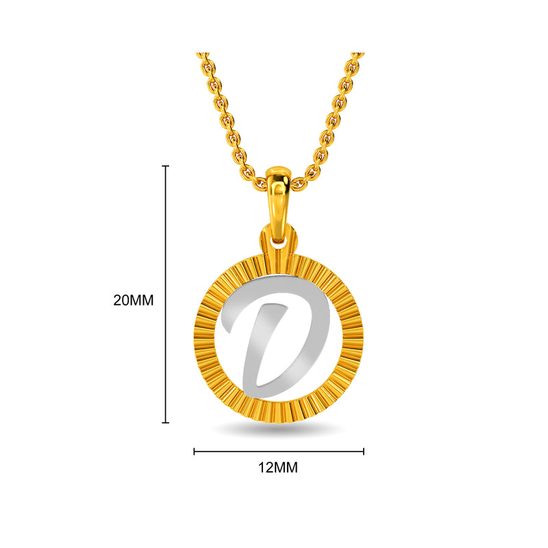 Initial D Gold Pendant