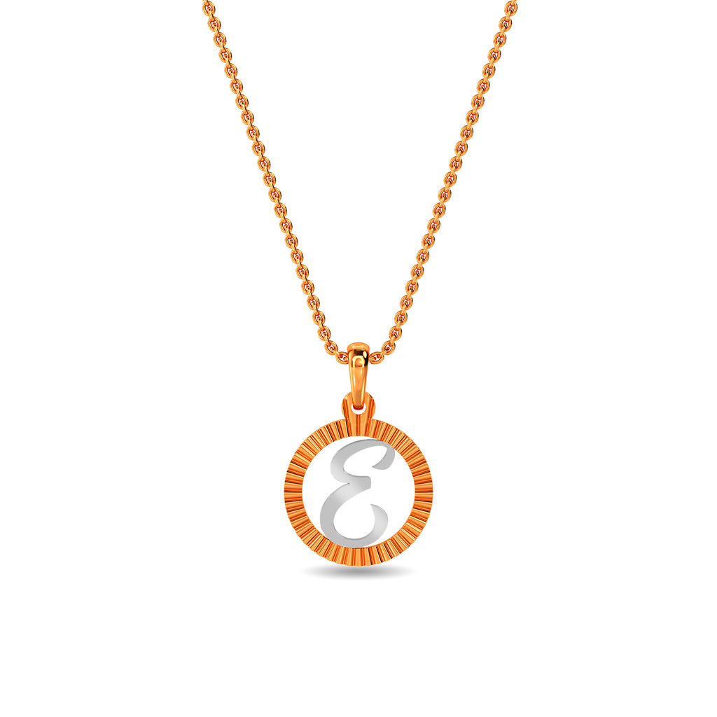 Initial E Gold Pendant