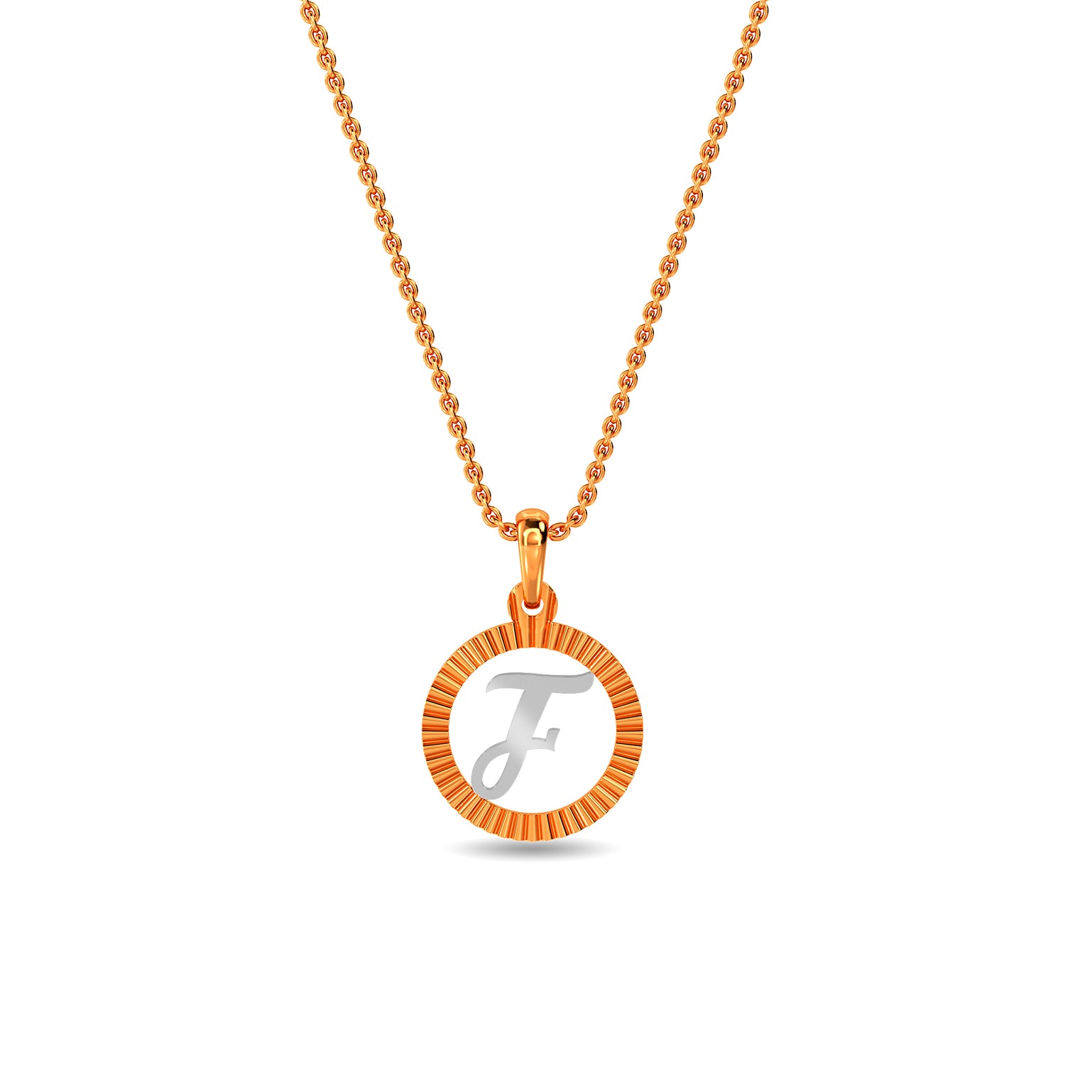 Initial F Gold Pendant