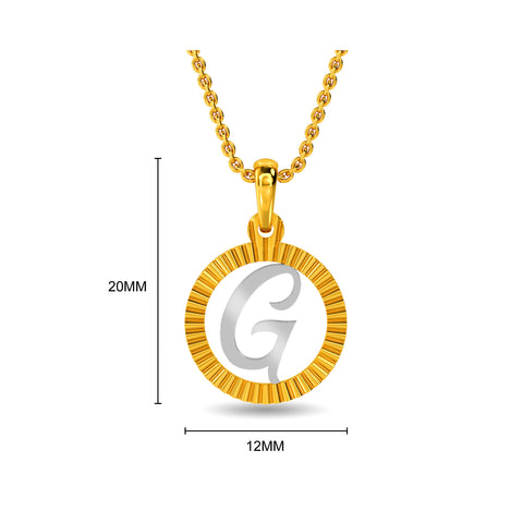 Initial G Gold Pendant