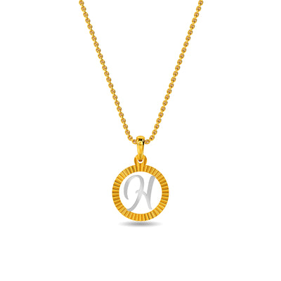 Initial H Gold Pendant