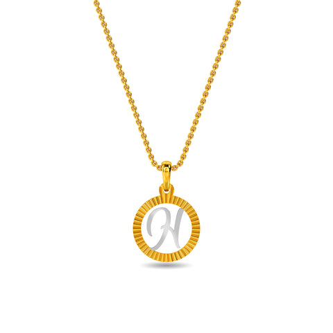 Initial H Gold Pendant
